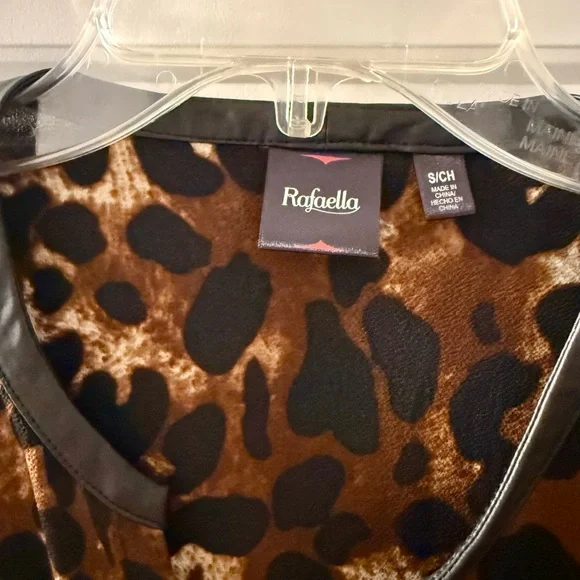 Rafaella Brown and Black Animal Print Blouse - Picture 2 of 9